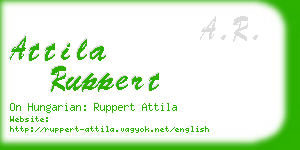 attila ruppert business card